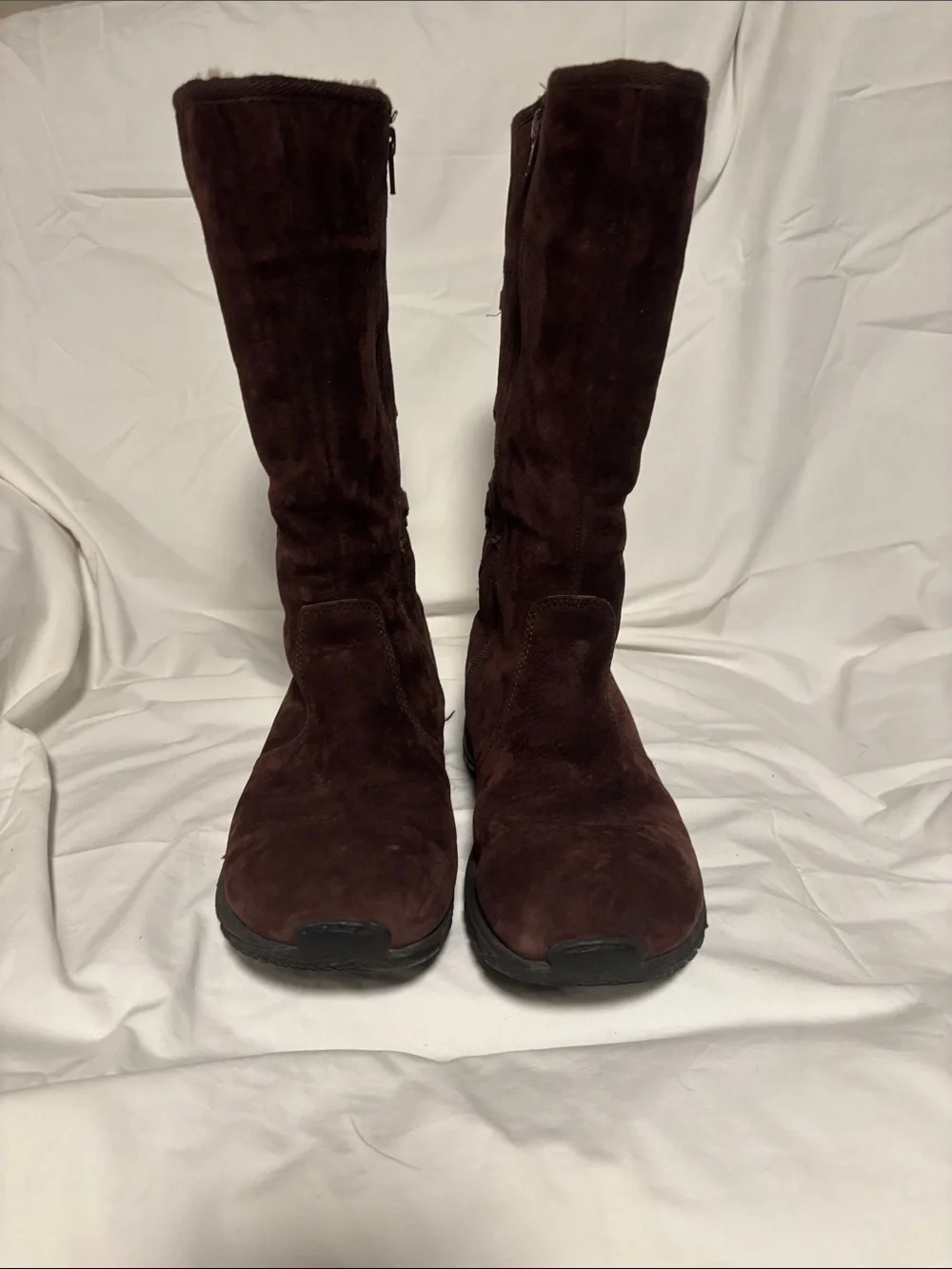 Merrell Women's Tall Suede Winter Boots in Dark Brown